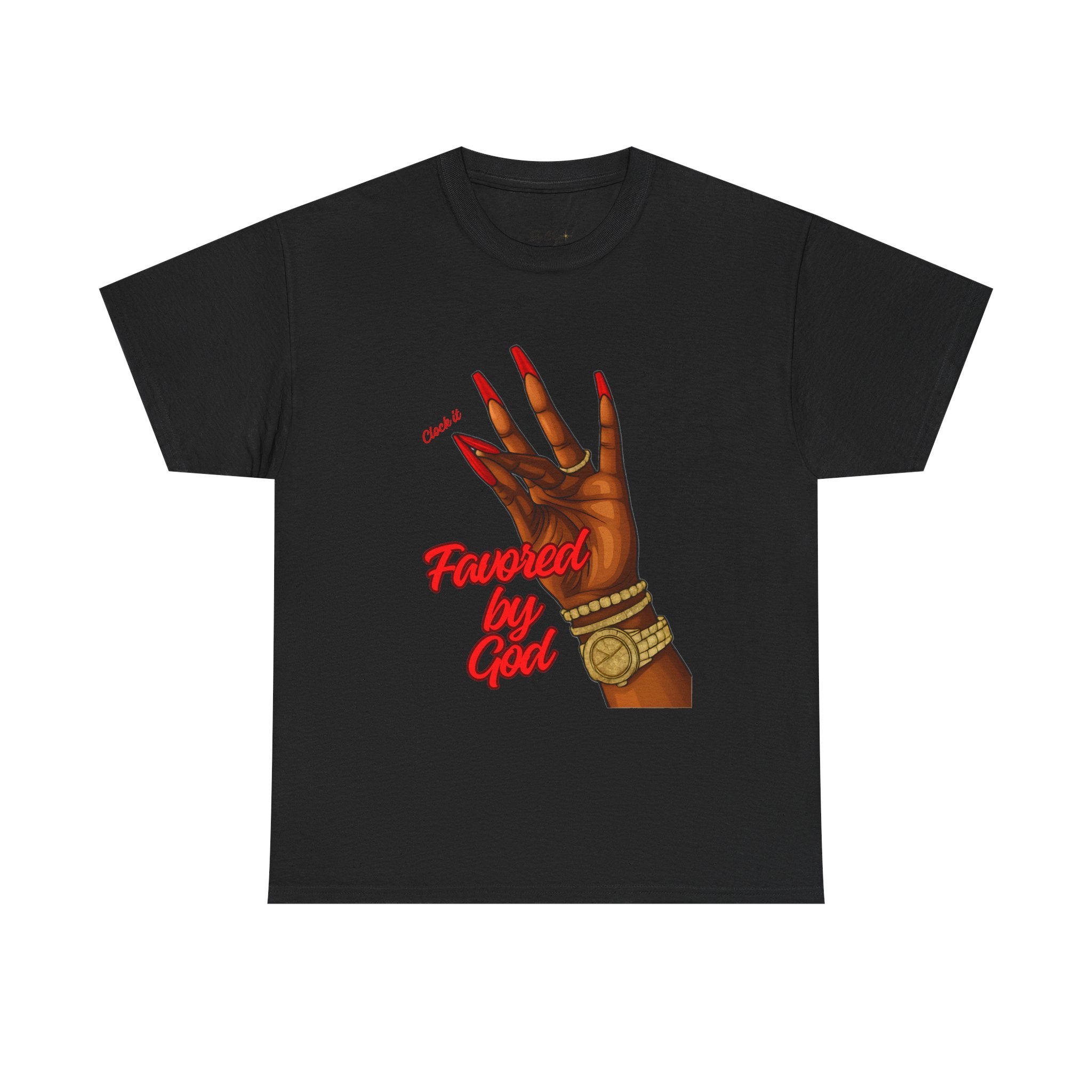 T-Shirt — 'Clock-it’ Hand Graphic Tee (red)