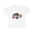 Indigenous AF Tee — Raised Fist & American Flag 'Still Here & Still Thriving' Graphic Shirt
