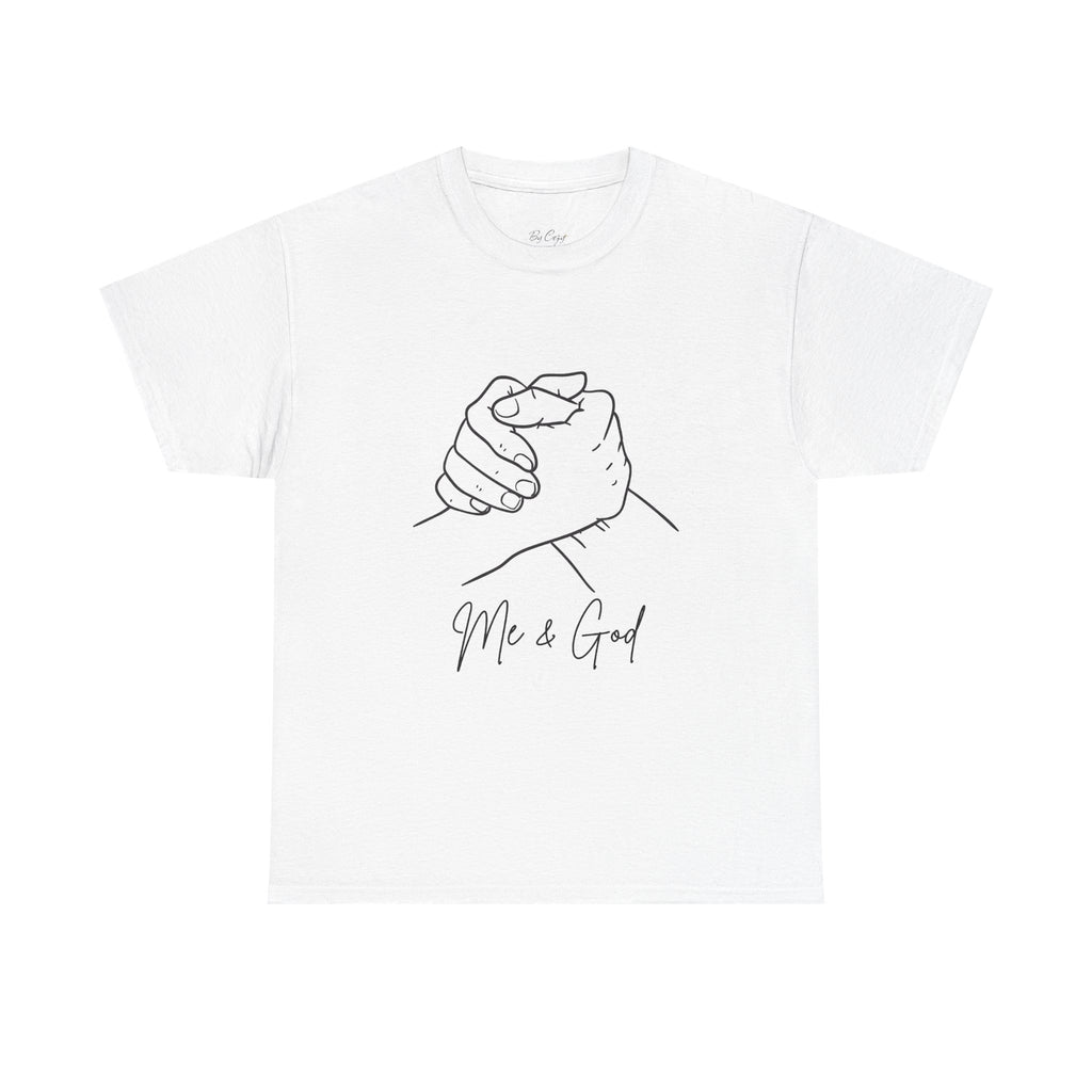 T-Shirt — "Me & God" Hands Graphic Faith Tee