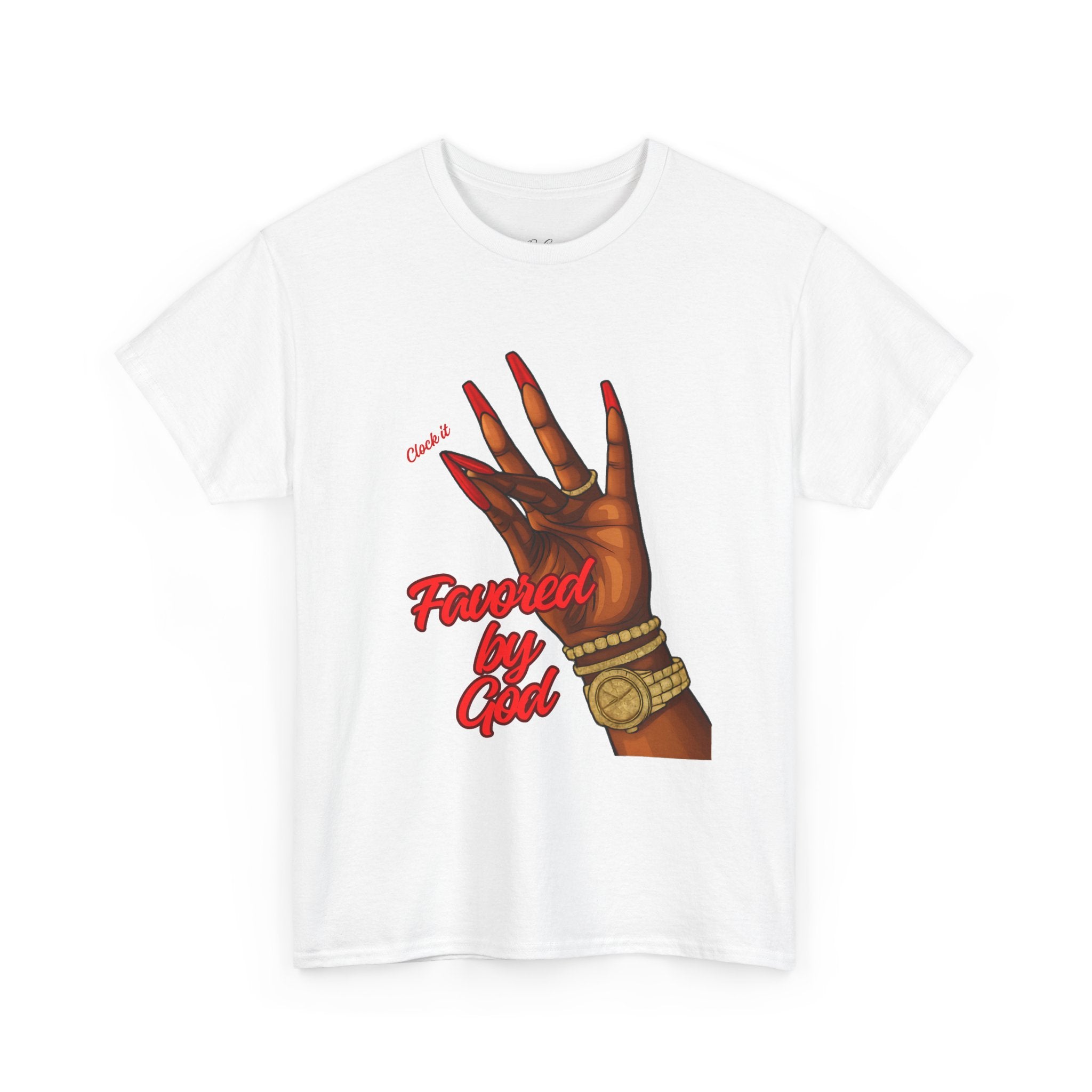 T-Shirt — 'Clock-it’ Hand Graphic Tee (red)