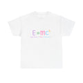 E=mc Pastel Graphic Tee — "Epic story = Main Character" Casual Science Shirt